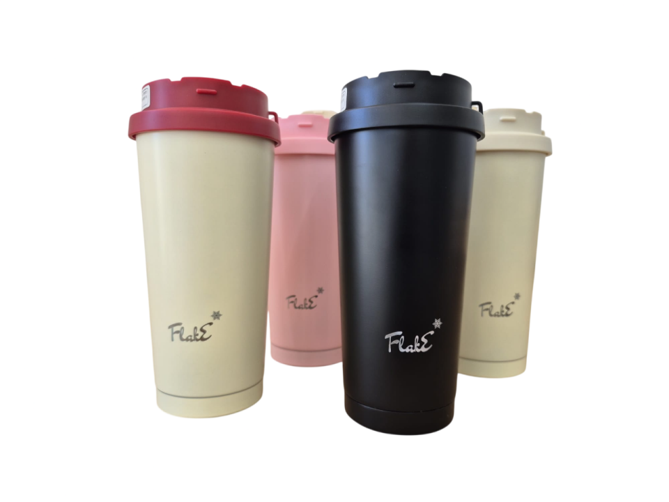 Flake Yüksek Kaliteli Paslanmaz Çelik Kendinden Pipetli Bardak Termos 350 ml  kamp, ofis, spor ve seyahat için uygun Paslanmaz çelik gövdesi
