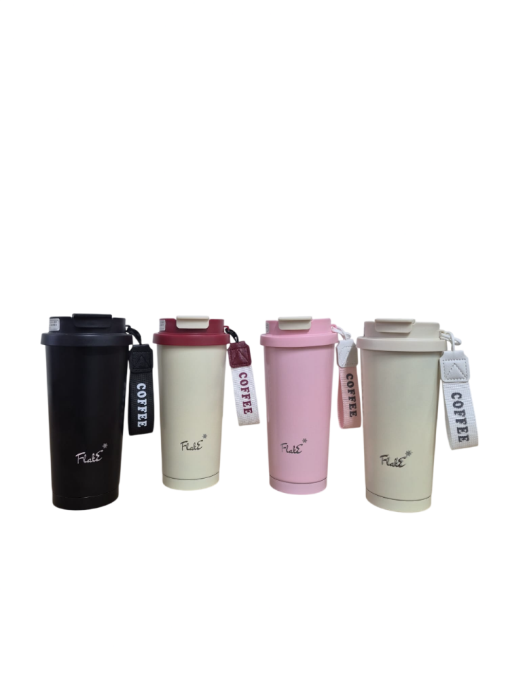 Flake Yüksek Kaliteli Paslanmaz Çelik Kendinden Pipetli Bardak Termos 350 ml  kamp, ofis, spor ve seyahat için uygun Paslanmaz çelik gövdesi