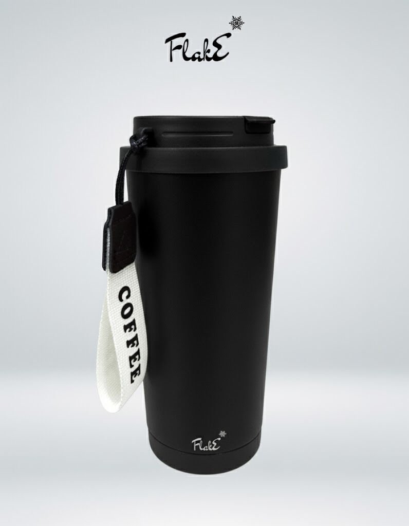 Flake Yüksek Kaliteli Paslanmaz Çelik Kendinden Pipetli Bardak Termos 350 ml  kamp, ofis, spor ve seyahat için uygun Paslanmaz çelik gövdesi