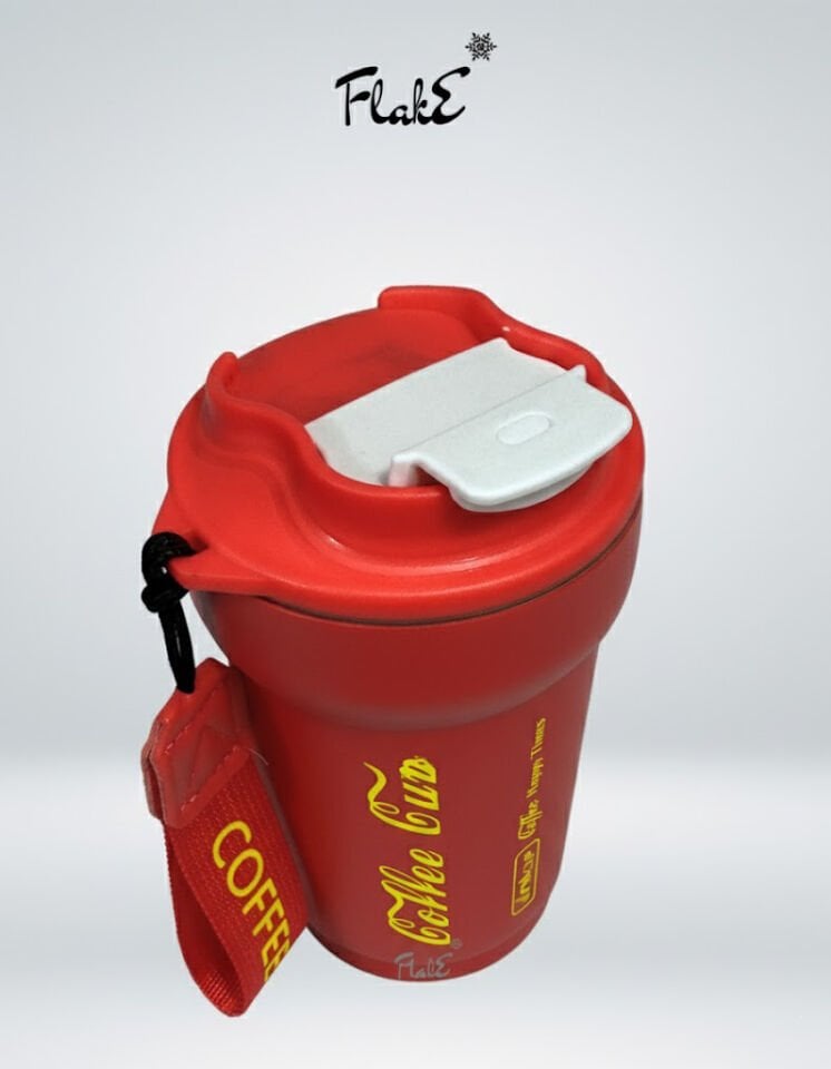 Flake Yüksek Kaliteli Paslanmaz Çelik Bardak Termos 350 ml  kamp, ofis, spor ve seyahat için uygun Paslanmaz çelik gövdesi