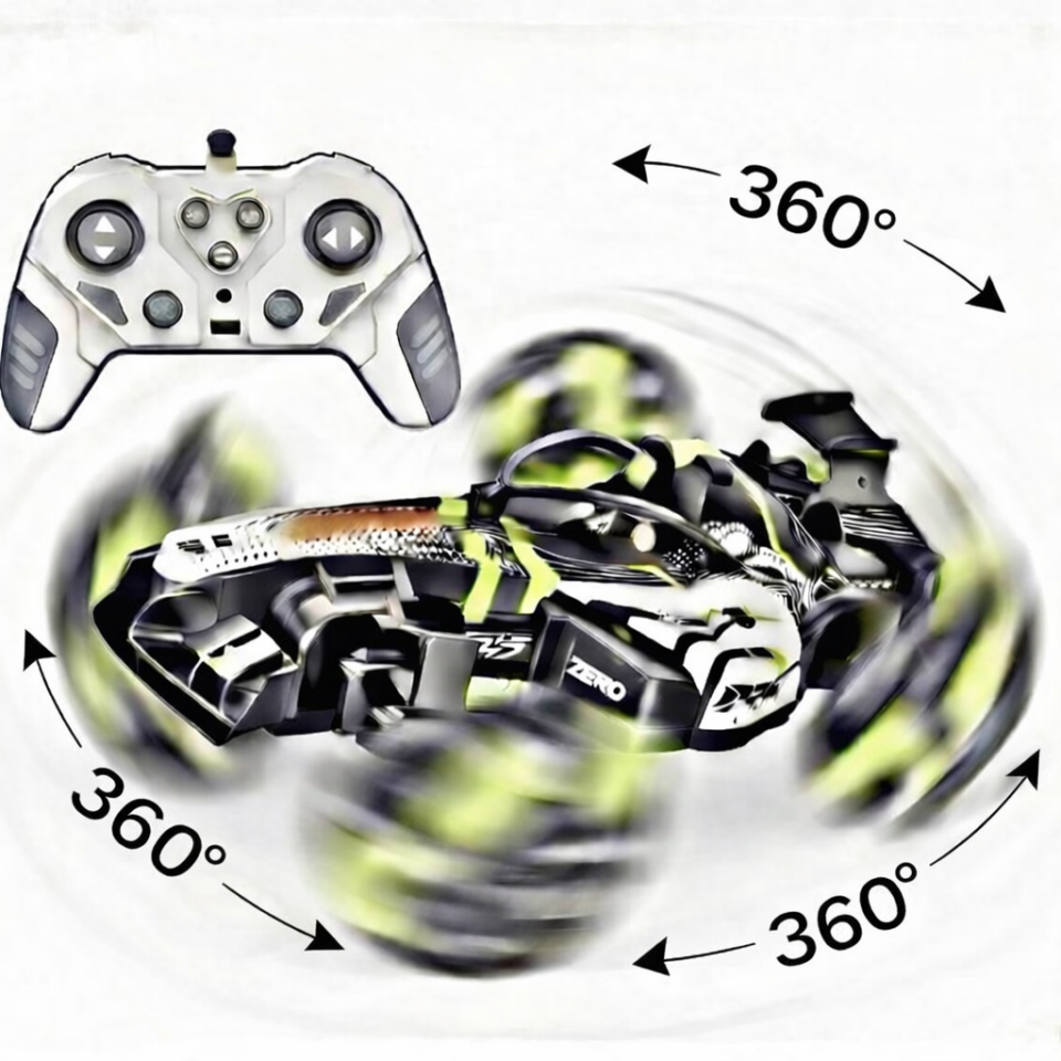 Flake 4WD 1/24 Rc Oyuncak Araba F1 Drift Araba Yarışı 2.4Ghz Hareket Uzaktan Kumanda Arabalar Su Buharı Atan Sprey Işıklı 360 Derece Dönebilen Müzikli Oyuncak