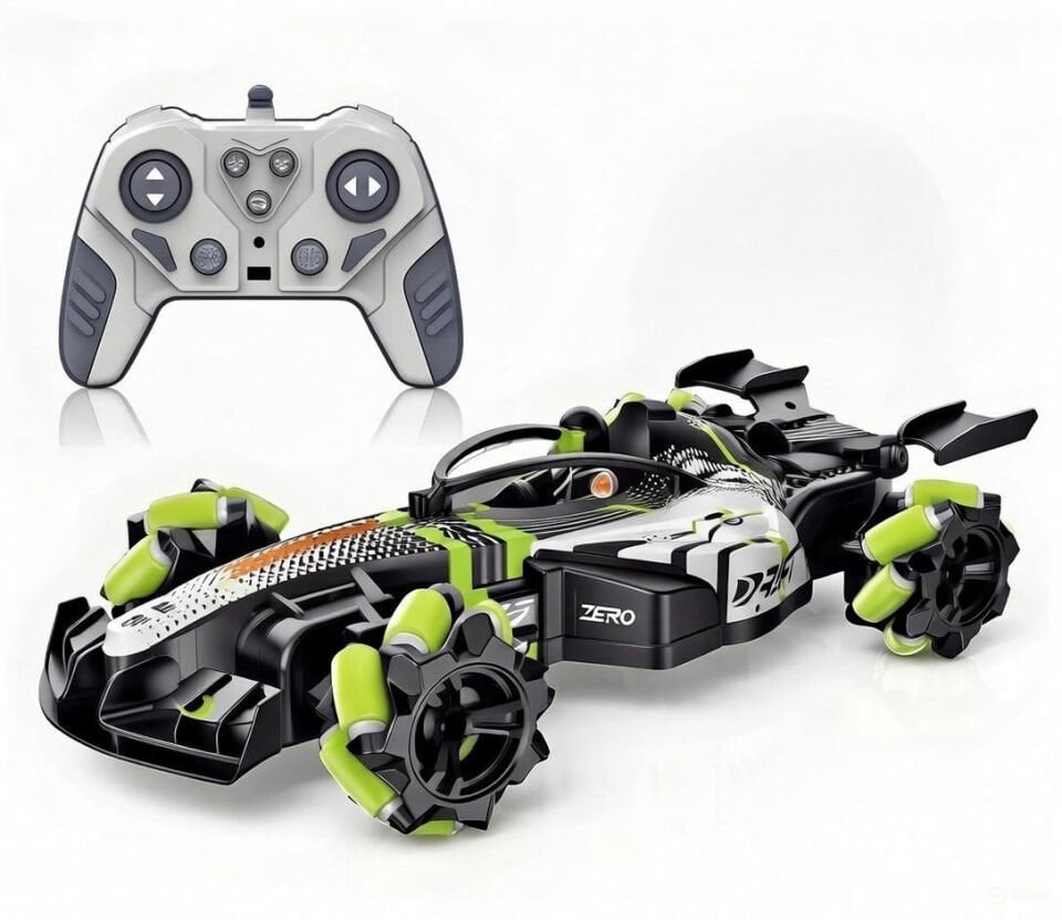 Flake 4WD 1/24 Rc Oyuncak Araba F1 Drift Araba Yarışı 2.4Ghz Hareket Uzaktan Kumanda Arabalar Su Buharı Atan Sprey Işıklı 360 Derece Dönebilen Müzikli Oyuncak